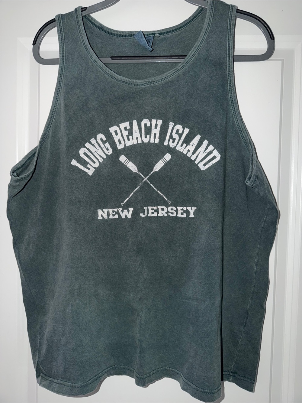 Long Beach Island New Jersey Tank Top - Faded Charcoal Graphic